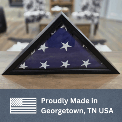Burial Flag Display Case - Black