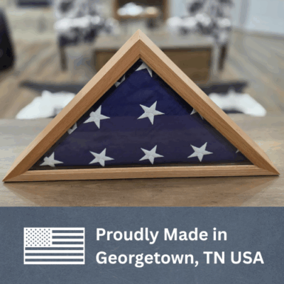 Burial Flag Display Case - Oak