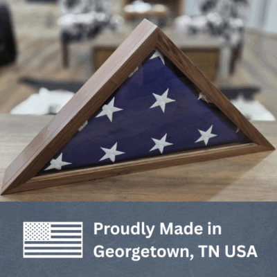 Burial Flag Display Case - Walnut