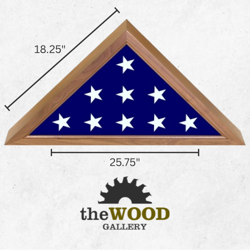Burial Flag Display Case - Walnut - Image 2